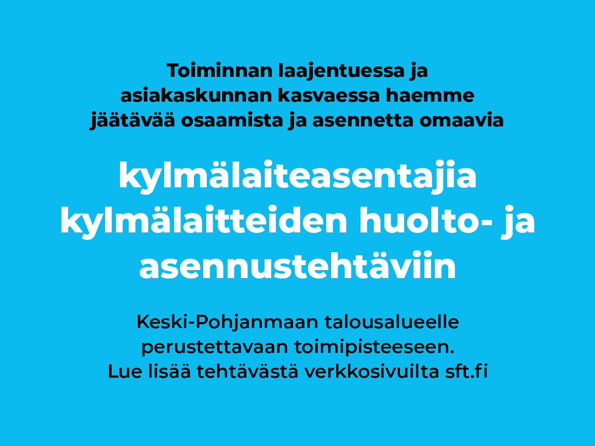 Read more about the article Haemme kylmälaiteasentajia